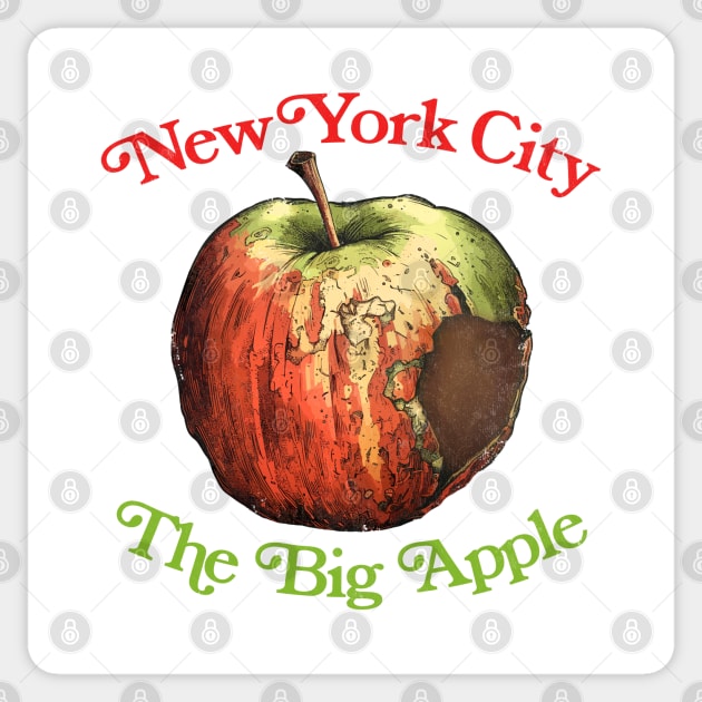 New York City  - The Big Apple Sticker by DankFutura